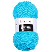Obrázok ku produktu Pletacia priadza YarnArt JEANS PLUS 33 modrá tyrkysová