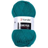 Obrázok ku produktu Pletacia priadza YarnArt JEANS PLUS 63 zelená smaragdová