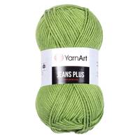 Obrázok ku produktu Pletacia priadza YarnArt JEANS PLUS 69 zelená svetlá