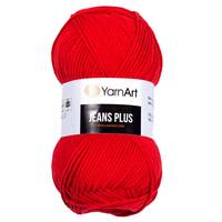 Obrázok ku produktu Pletacia priadza YarnArt JEANS PLUS 90 červená