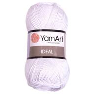 Obrázok ku produktu Pletacia bavlnená priadza YarnArt IDEAL 220 biela