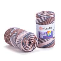Obrázok ku produktu Špagát na macrame techniku YartArt TWISTED MACRAME VR 3mm 928 béžová hnedá smotanová