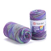 Obrázok ku produktu Špagát na macrame techniku YartArt TWISTED MACRAME VR 3mm 926 zelená fialová modrá