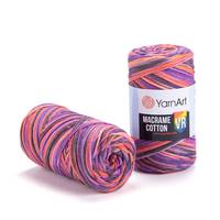 Obrázok ku produktu Špagát na macrame techniku YarnArt MACRAME COTTON VR 922 oranžová fialová ružová