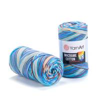 Obrázok ku produktu Špagát na macrame techniku YarnArt MACRAME COTTON VR 921 modrá béžová hnedá