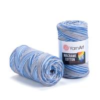 Obrázok ku produktu Špagát na macrame techniku YarnArt MACRAME COTTON VR 916 sivá modrá svetlá