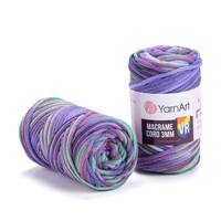 Obrázok ku produktu Špagát na macrame techniku YarnArt MACRAME CORD VR 3mm 926 zelená fialová modrá