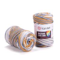 Obrázok ku produktu Špagát na macrame techniku YarnArt MACRAME CORD VR 3mm 918 sivá béžová smotanová