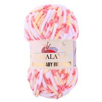 Obrázok ku produktu Pletacia priadza Himalaya DOLPHIN BABY BIG TWEED 82112 žltá červená biela