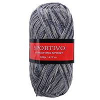 Obrázok ku produktu Pletacia priadza Vlnap SPORTIVO COTTON MULTIPRINT ponožková priadza 10121 modrá sivá biela