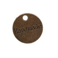 Obrázok ku produktu NÁŠIVKA kovová handmade okrúhla hnedá stará mosadz