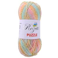 Obrázok ku produktu Pletacia priadza Rozetti Yarns PUZZLE 20 zelená sivá oranžová béžová
