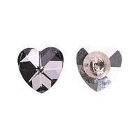 Obrázok ku produktu Gombík 12mm srdiečko čierne