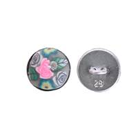 Obrázok ku produktu GOMBÍK 15mm ruža s kamienkom zelený