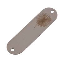 Obrázok ku produktu Nášivka štítok z eko kože púpava sivá