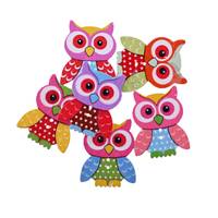 Obrázok ku produktu GOMBÍK 28mm drevený sova MIX