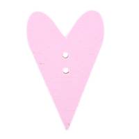 Obrázok ku produktu GOMBÍK DREVENÝ srdce veľké ružové 21 x 33 mm