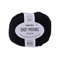 Obrázok ku produktu Pletacia vlna Drops BABY MERINO UNI COLOR 21 čierna