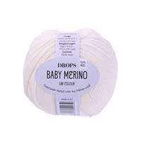 Obrázok ku produktu Pletacia vlna Drops BABY MERINO UNI COLOR 01 biela