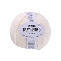 Obrázok ku produktu Pletacia vlna Drops BABY MERINO UNI COLOR 02 smotanová