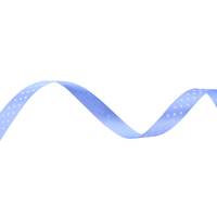 Obrázok ku produktu Atlasová stuha 15mm/14,30m modrá bodkovaná