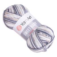 Obrázok ku produktu Pletacia vlna YarnArt SWEET BABY 906 biela modrá sivá béžová