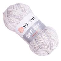 Obrázok ku produktu Pletacia vlna YarnArt SWEET BABY 908 sivá biela žltá