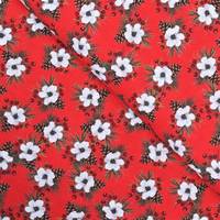 Obrázok ku produktu BAVLNENÁ LÁTKA vianočné kvety biela červená