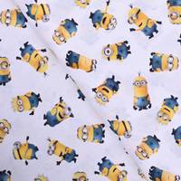 Obrázok ku produktu BAVLNENÁ LÁTKA mimoni biela žltá modrá