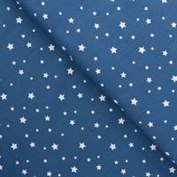 Obrázok ku produktu BAVLNENÁ LÁTKA hviezdy modrá biela