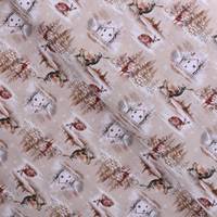 Obrázok ku produktu BAVLNENÁ LÁTKA vianočná krajina béžová