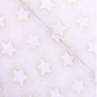 Obrázok ku produktu BAVLNENÁ LÁTKA vianočná hviezdy biela