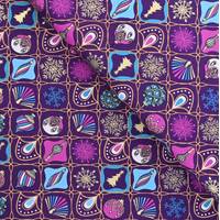 Obrázok ku produktu BAVLNENÁ LÁTKA vianočná ornamentny fialová