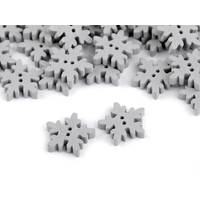 Obrázok ku produktu GOMBÍK DREVENÝ vločka sivá 18mm