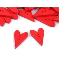 Obrázok ku produktu GOMBÍK srdce červená 15 x 23 mm