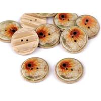 Obrázok ku produktu GOMBÍK plastový imitácia dreva 1 slnečnice 25mm