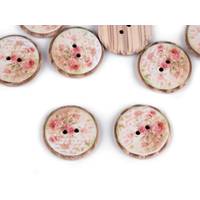 Obrázok ku produktu GOMBÍK plastový imitácia dreva 7 ruže 25mm