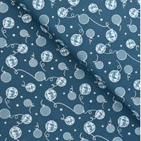 Obrázok ku produktu BAVLNENÁ LÁTKA vianočná gule modrá