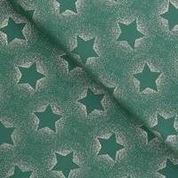 Obrázok ku produktu BAVLNENÁ LÁTKA vianočná hviezdy zelená