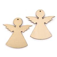 Obrázok ku produktu OZDOBA drevená anjel hnedá 9,5x10 cm 2ks