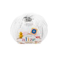 Obrázok ku produktu Pletacia priadza Alize COTTON GOLD HOBBY NEW 055 biela
