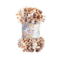 Obrázok ku produktu Pletacia priadza Alize PUFFY FINE COLOR 6403 béžová hnedá