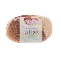 Obrázok ku produktu Pletacia vlna Alize BABY WOOL BATIK 3050 hnedá smotanová