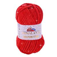 Obrázok ku produktu Pletacia priadza Himalaya DOLPHIN STAR 92118 červená s lurexom