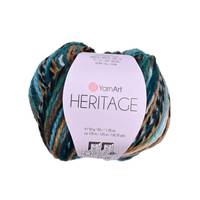 Obrázok ku produktu Pletacia vlna YarnArt HERITAGE 337 zelená hnedá béžová biela čierna