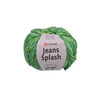 Obrázok ku produktu Pletacia priadza YarnArt JEANS SPLASH 946 zelená žltá biela