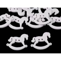 Obrázok ku produktu GOMBÍK plastový húpací koník biela 29x31mm