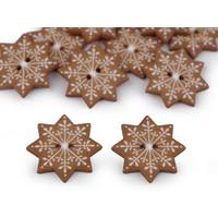 Obrázok ku produktu GOMBÍK vianočná ozdoba vločka hnedá svetlá