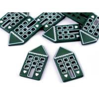 Obrázok ku produktu Gombík 18x34mm domček zelená