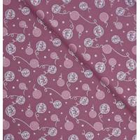 Obrázok ku produktu BAVLNENÁ LÁTKA vianočná gule ružová